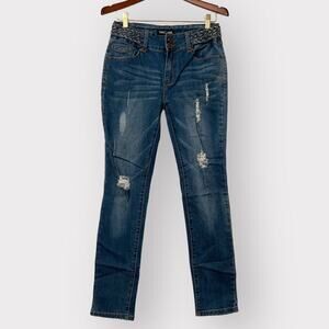 Sweet Look VINTAGE Y2K Juniors Distressed Skinny Jeans sz 11 Denim Pants Womens